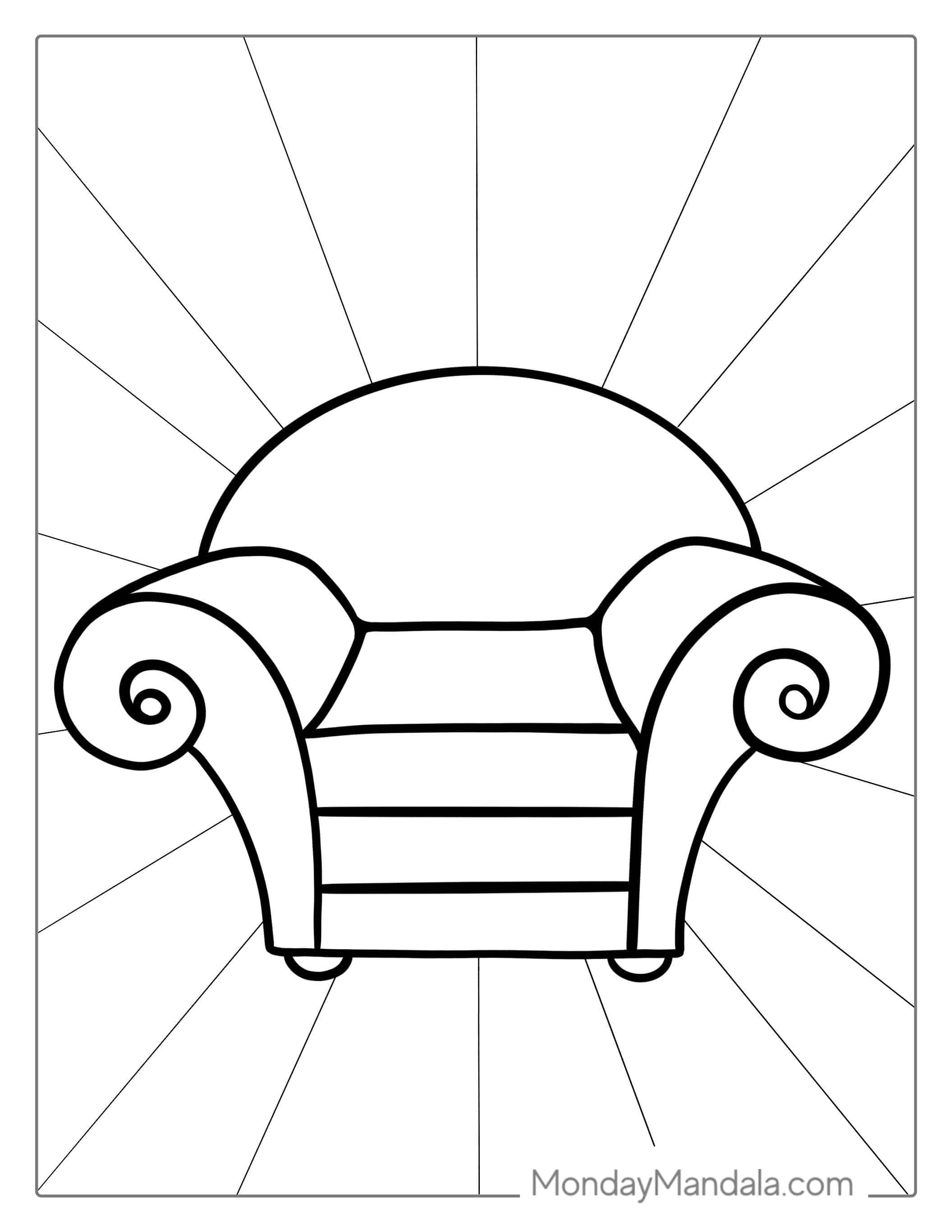 Coloring Page Of Blue_s Clues Thinking Chair coloring page — printable line art