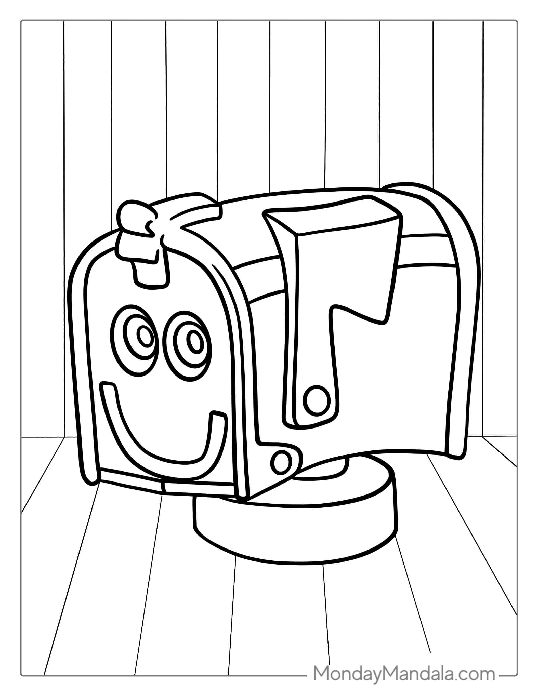 Mailbox Character From Blue_s Clues To Color coloring page