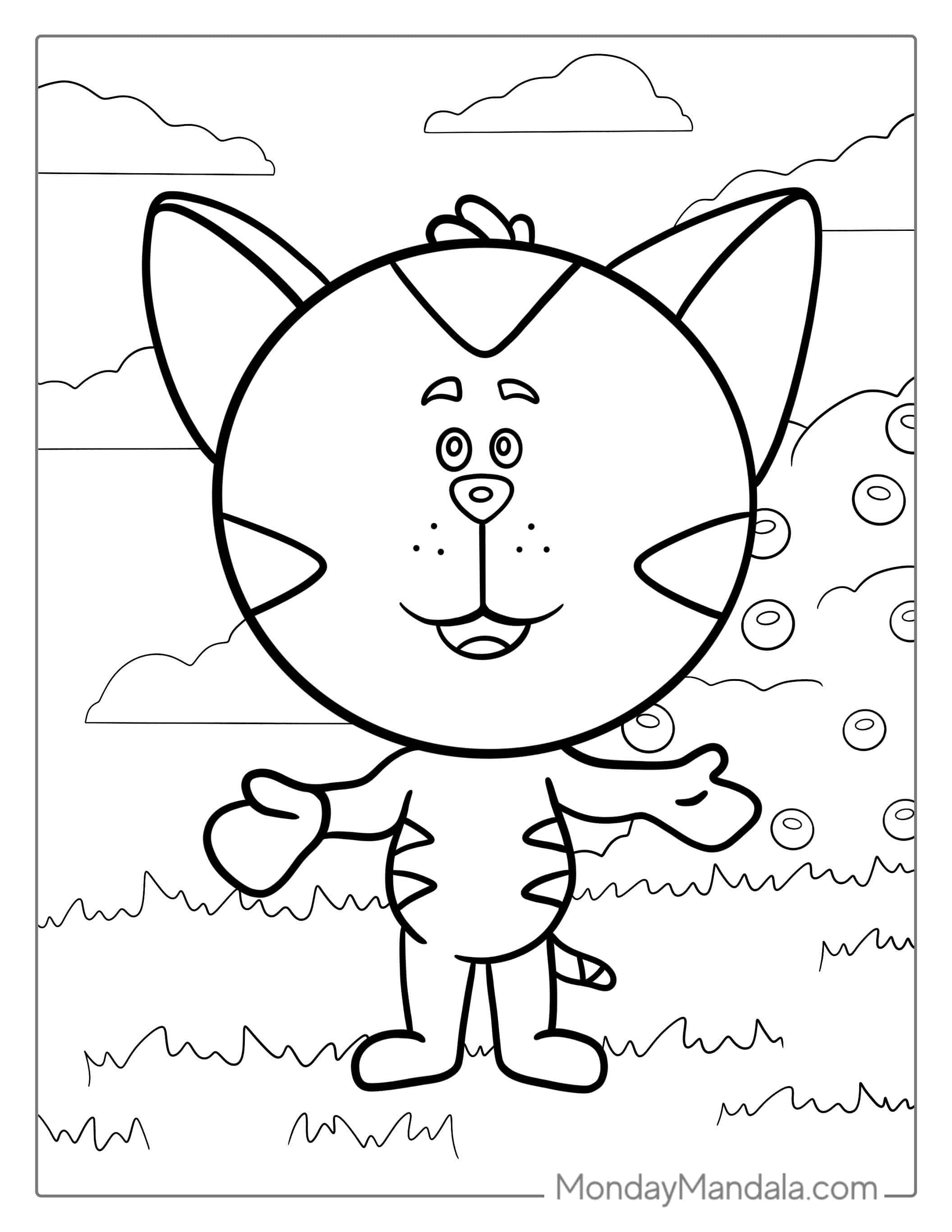Periwinkle Cat From Blue_s Clues Coloring Page coloring page — printable line art