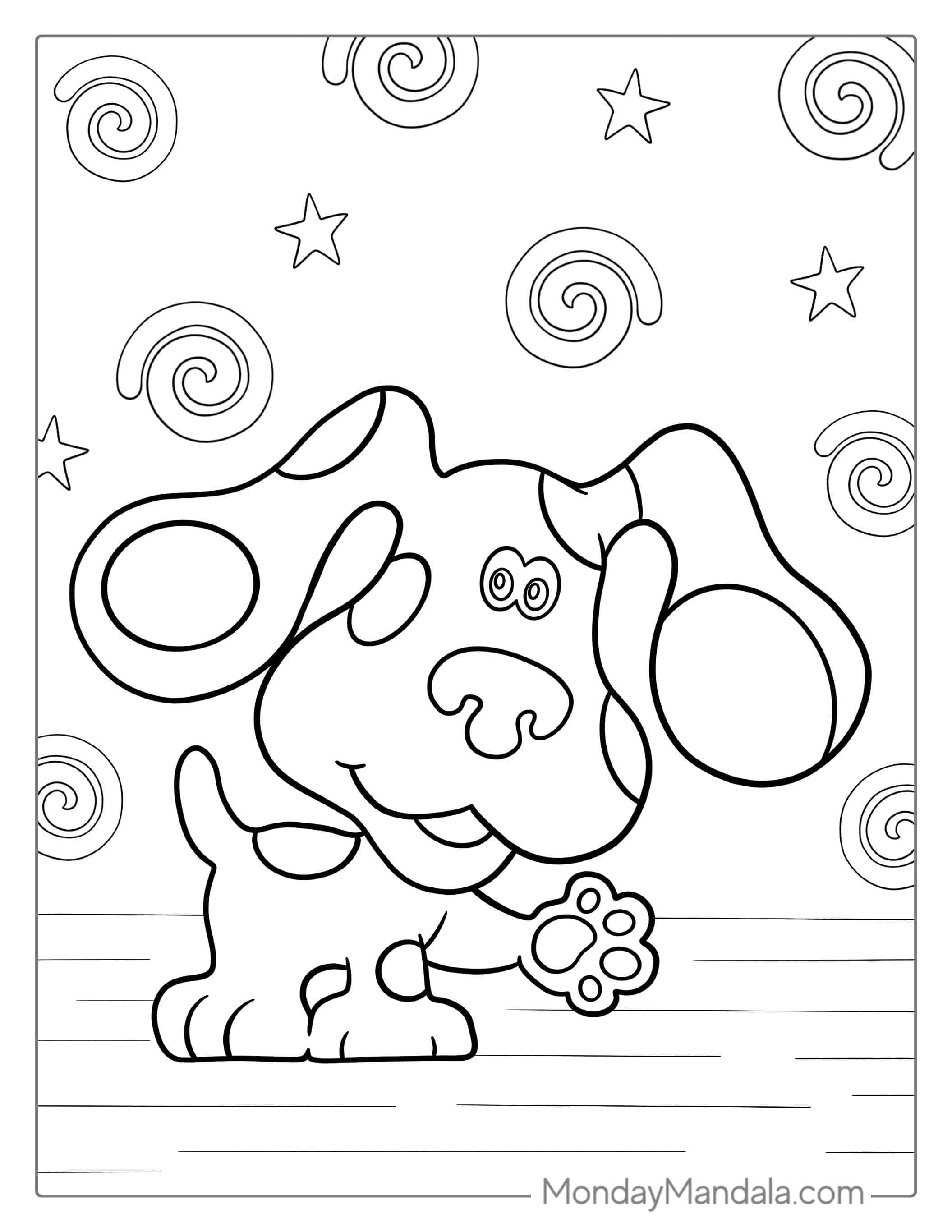 Simple Blue_s Clues Coloring Page coloring page