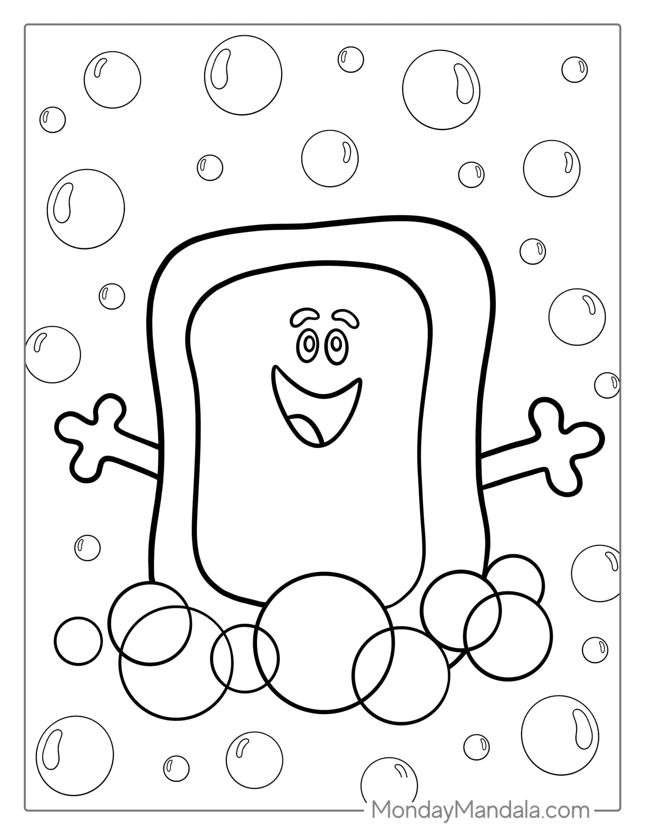 Slipper Soap Coloring Sheet For Preschoolers coloring page