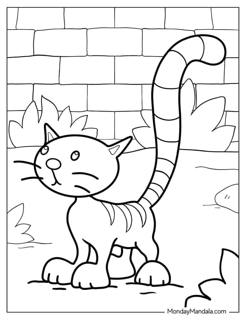 Coloring Page Of Pilchard The Cat coloring page
