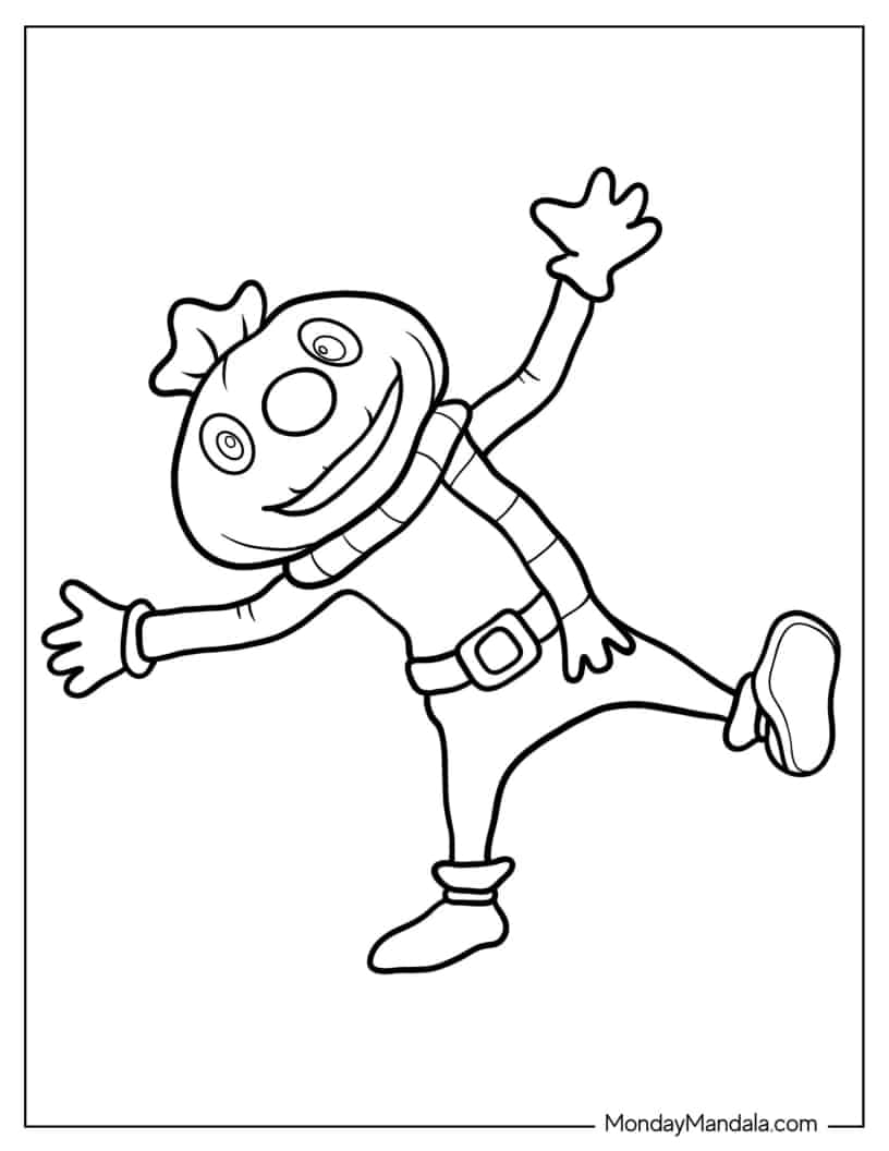 Spud The Scarecrow Coloring Page For Preschoolers coloring page