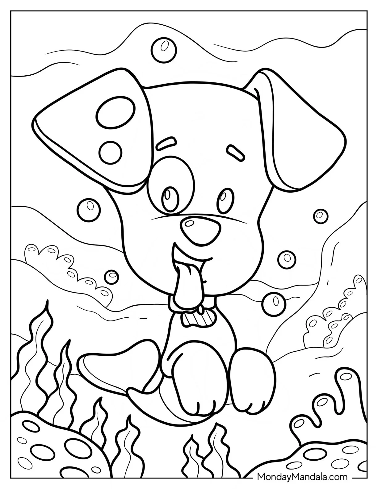 Bubble Guppies Coloring Page Of Cute Bubble Puppy For Kids coloring page