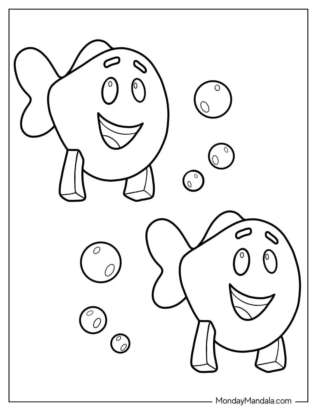 Bubble Guppies Coloring Page Of Little Fish Coloring Page For Preschoolers coloring page