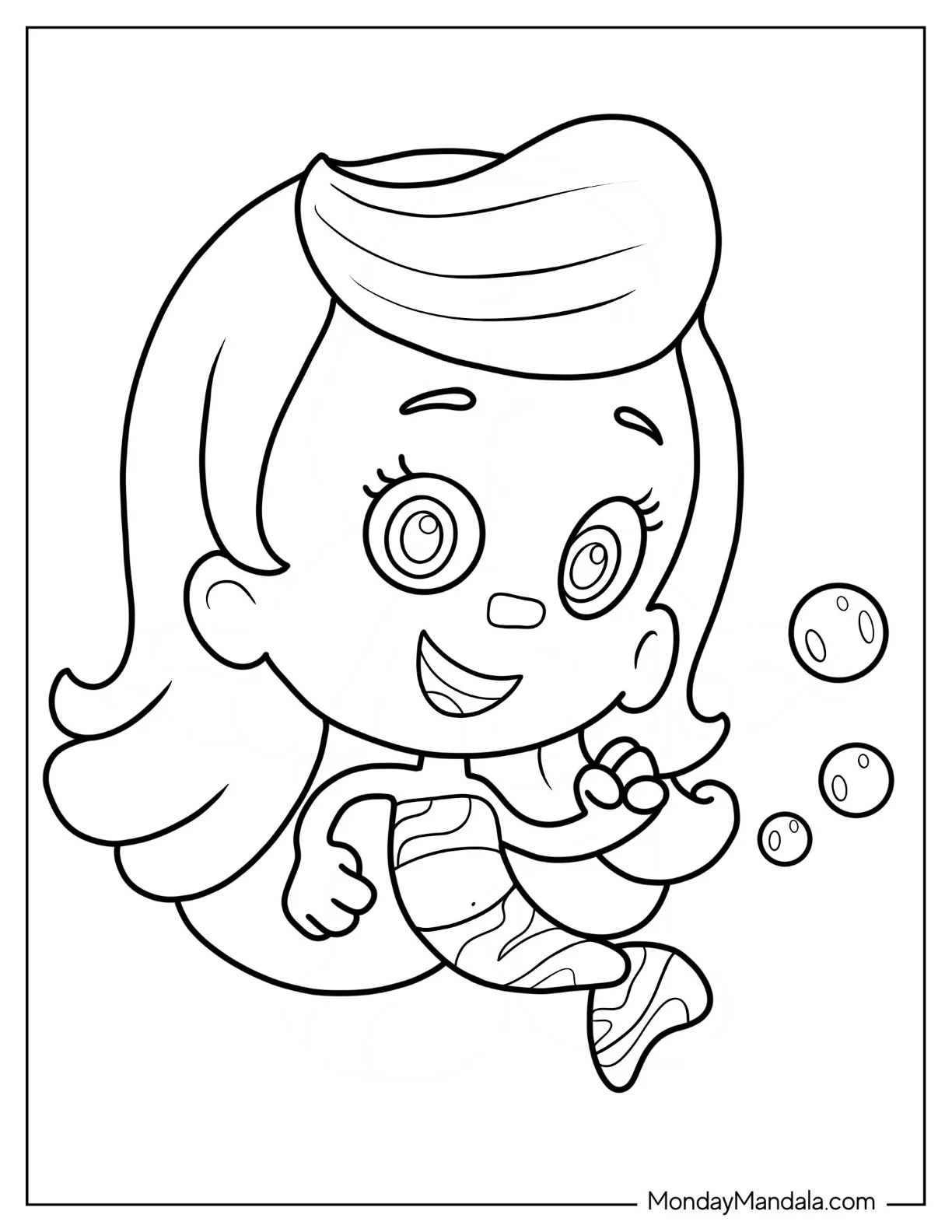 Bubble Guppies Coloring Page Of Molly Dancing coloring page