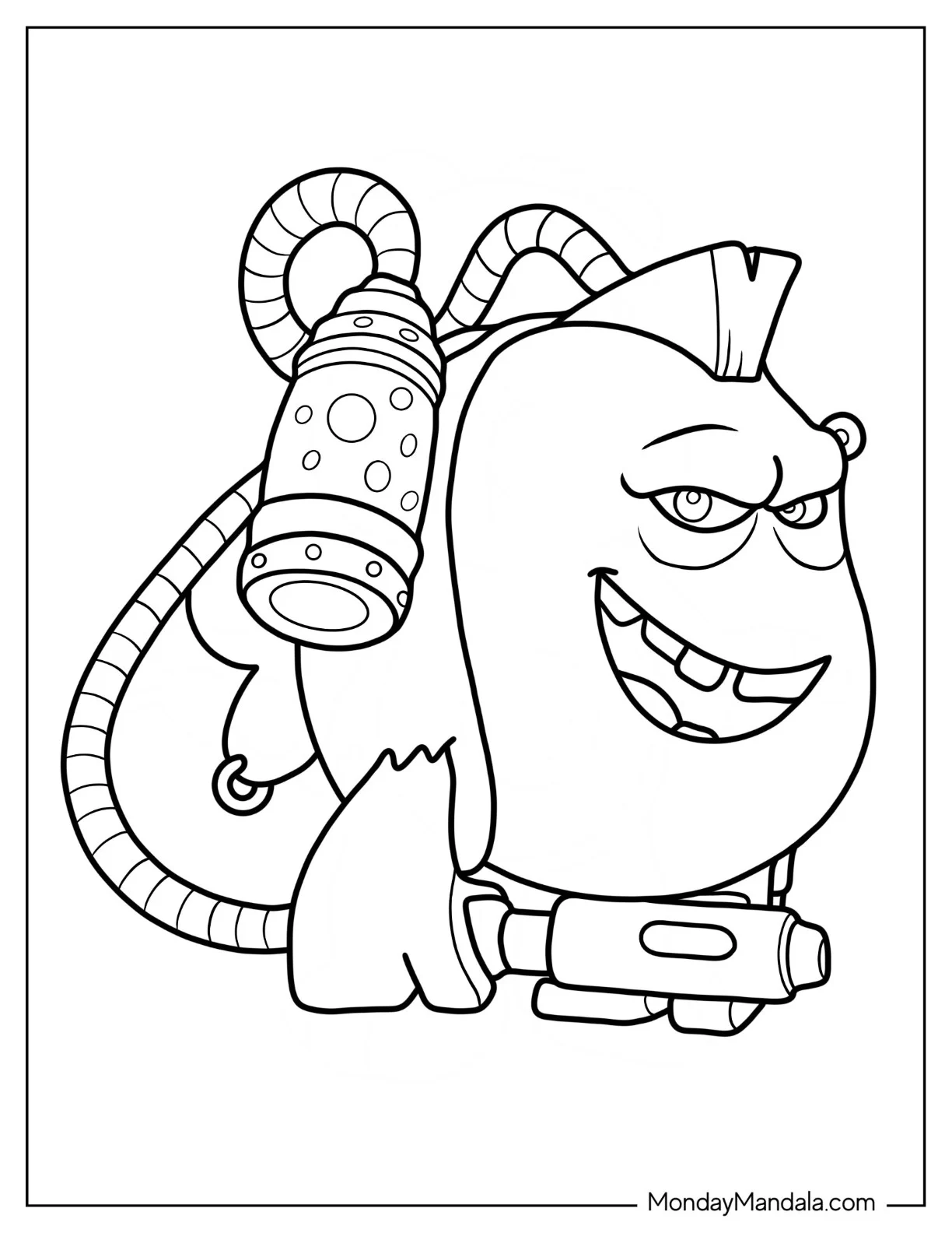 Bubble Guppies Coloring Page Of Sid Fishy coloring page — printable line art