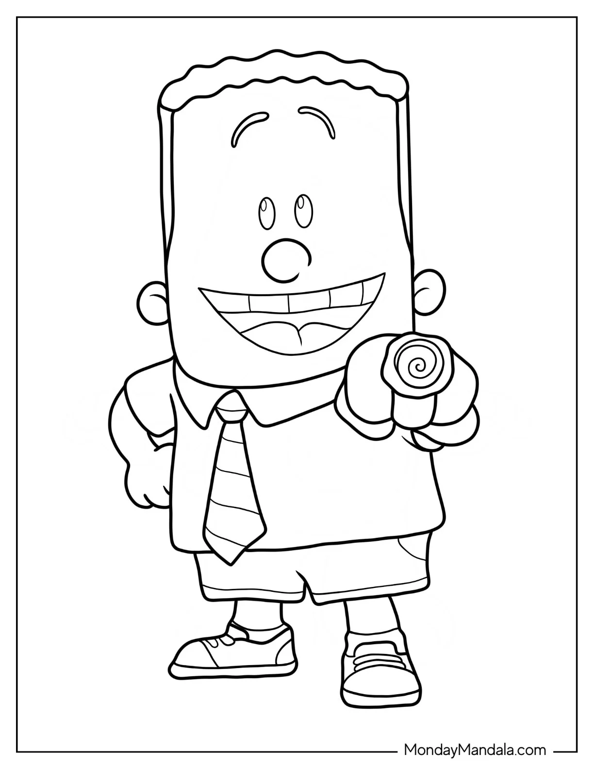 Captain Underpants Coloring Page Of Simple George Beard coloring page