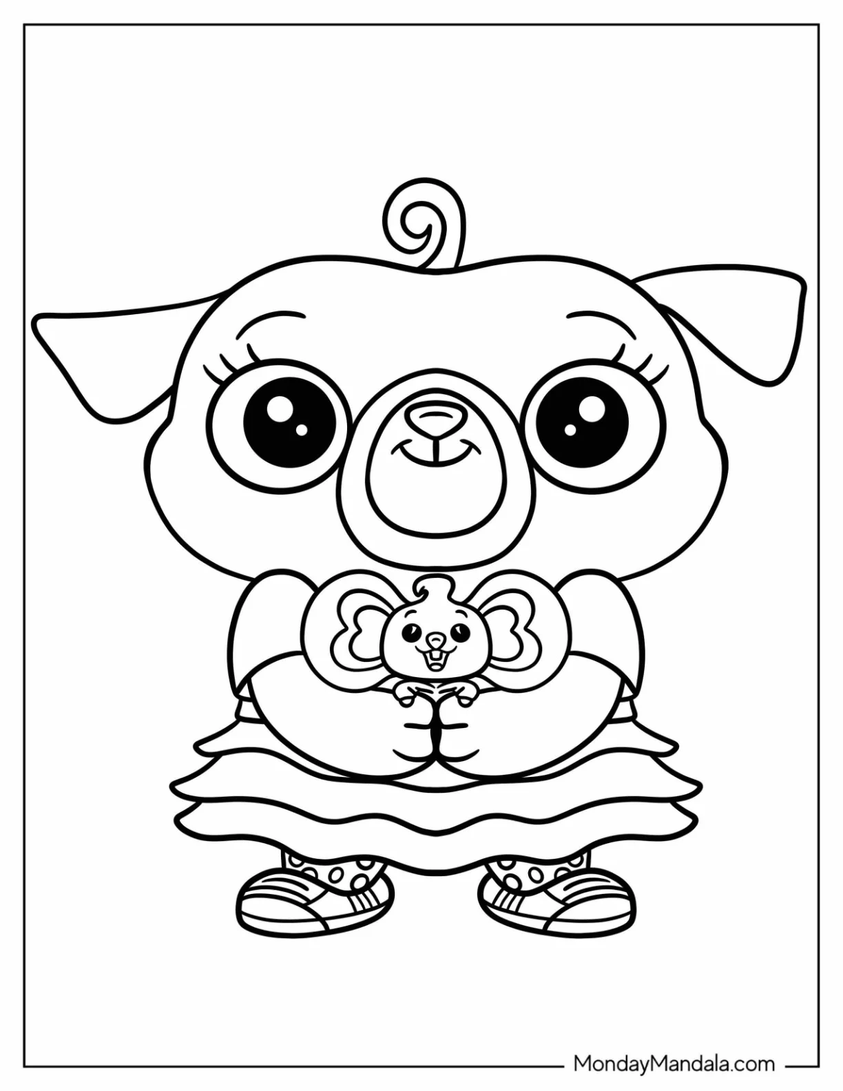Baby Chip And Potato Coloring Page coloring page — printable line art