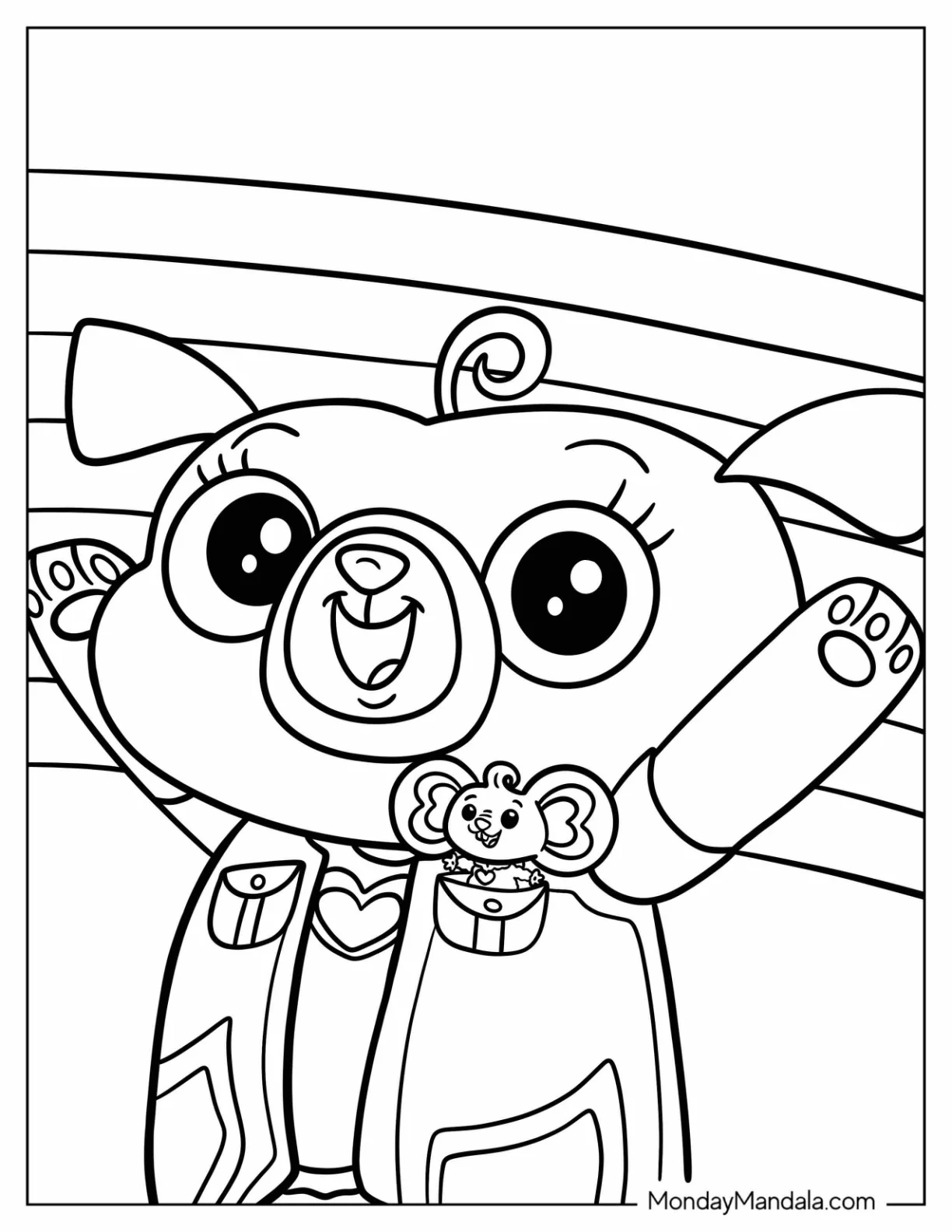 Cute Chip And Potato Coloring Page For Kids coloring page