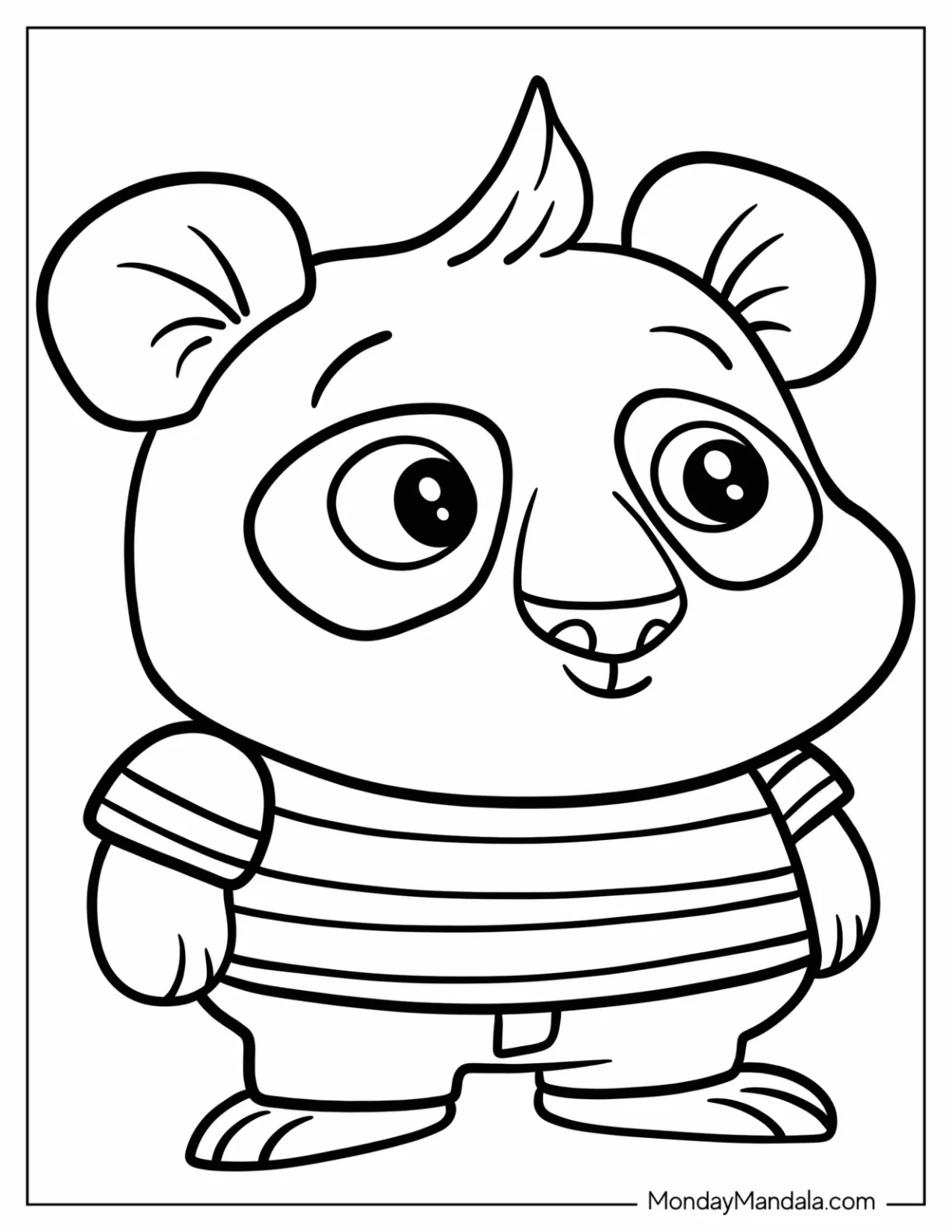 Easy Nico Outline Coloring Page For Kids coloring page
