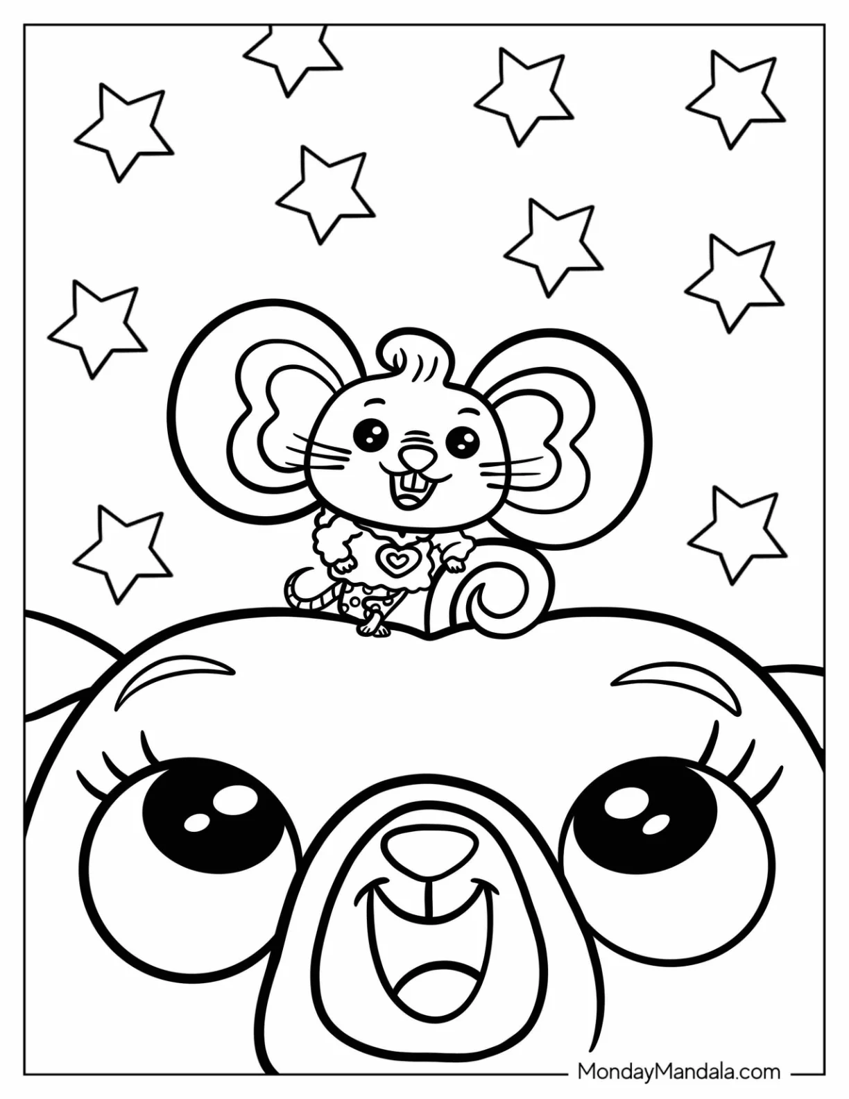 Potato Standing On Chip s Head coloring page