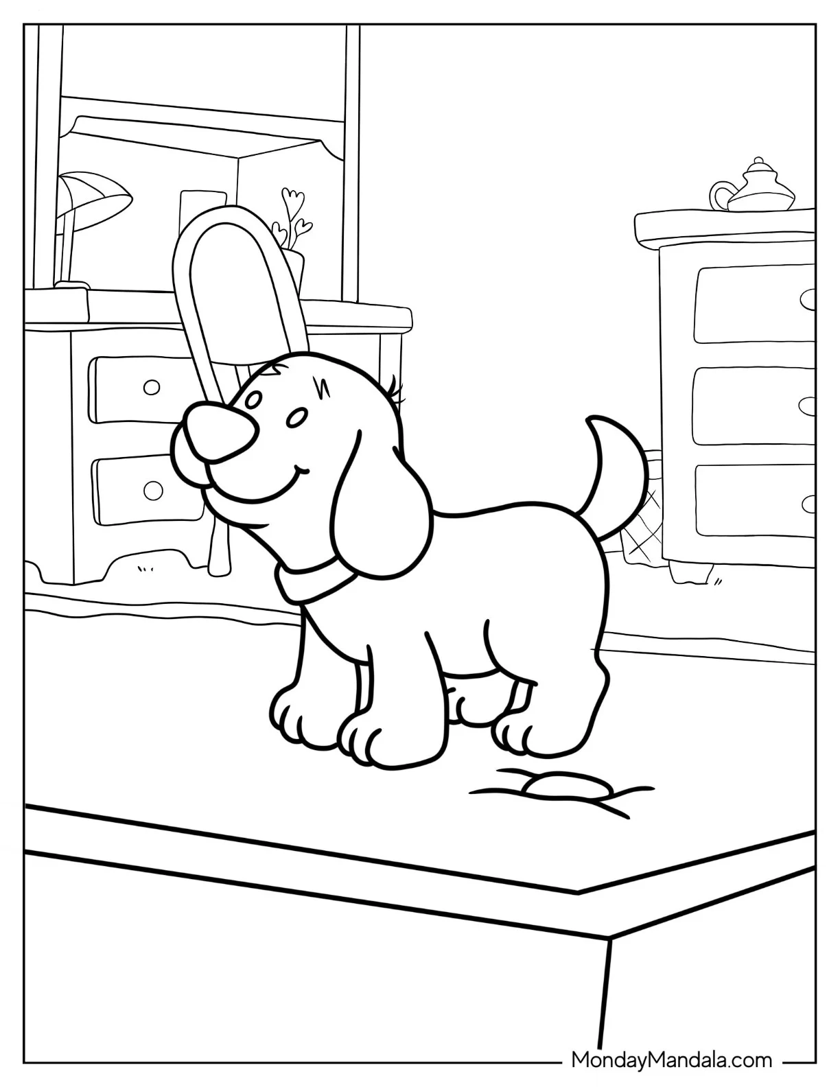 Baby Clifford Looking Up coloring page