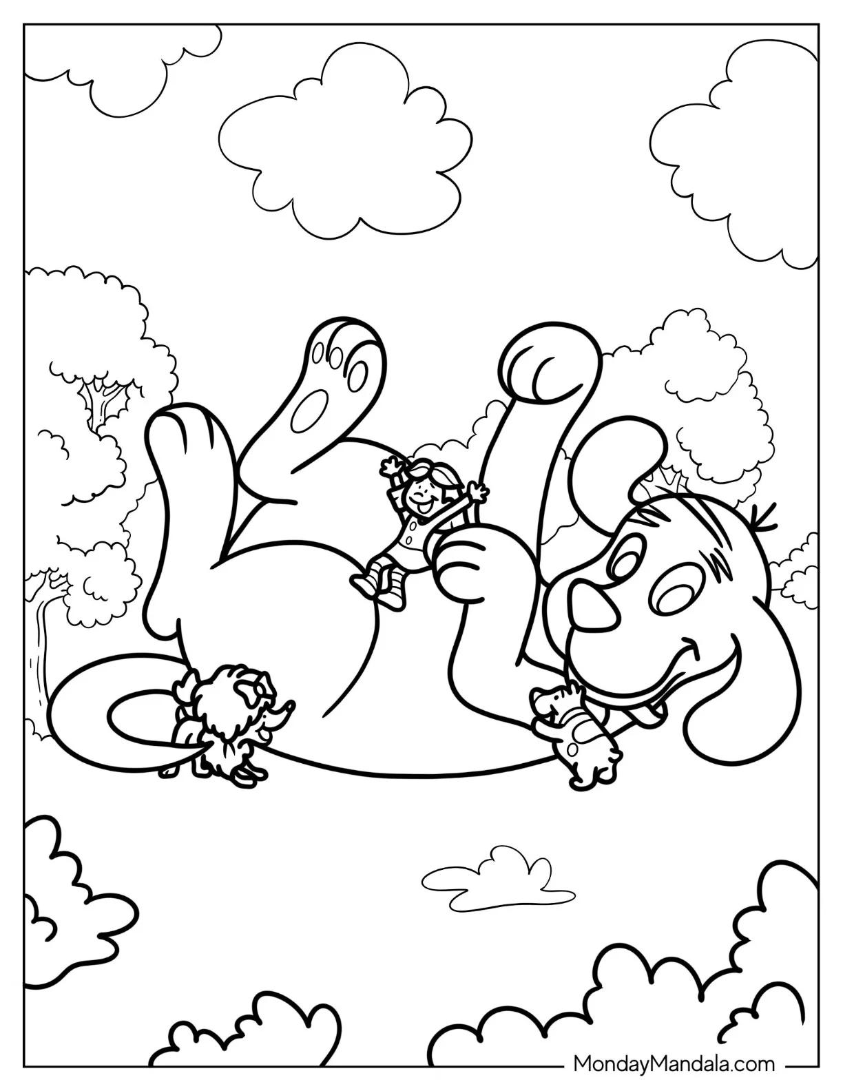Coloring Page Of Clifford, Cleo, And T Bone coloring page