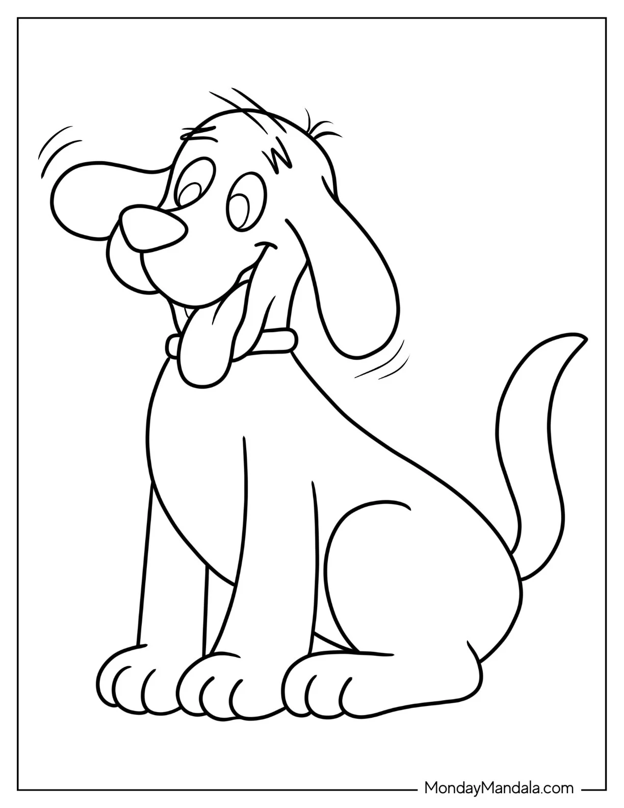 Happy Clifford With Floppy Ears coloring page
