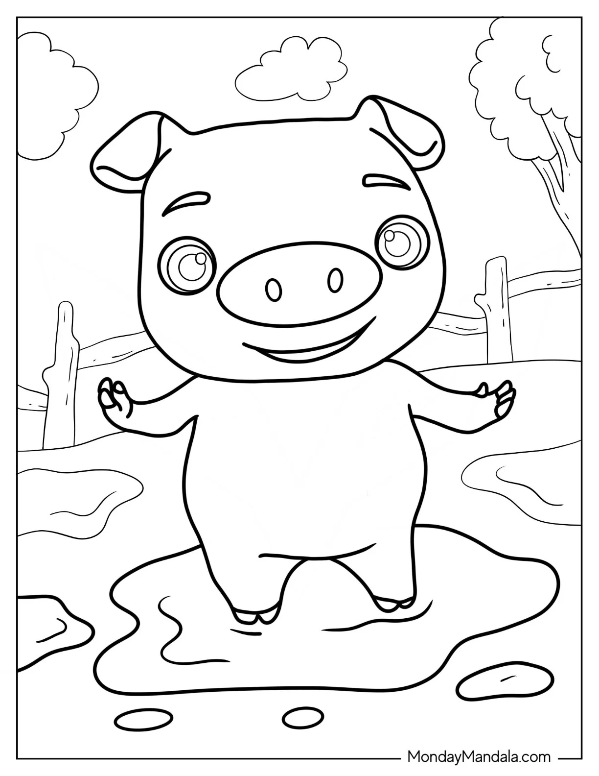 CoComelon Coloring Page of Happy Pepe coloring page