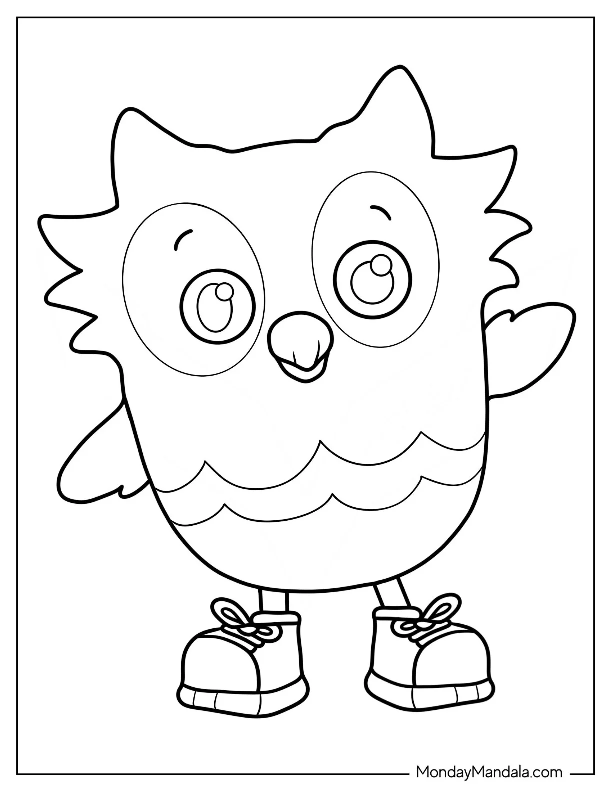 Daniel Tiger Coloring Page of  O The Owl coloring page