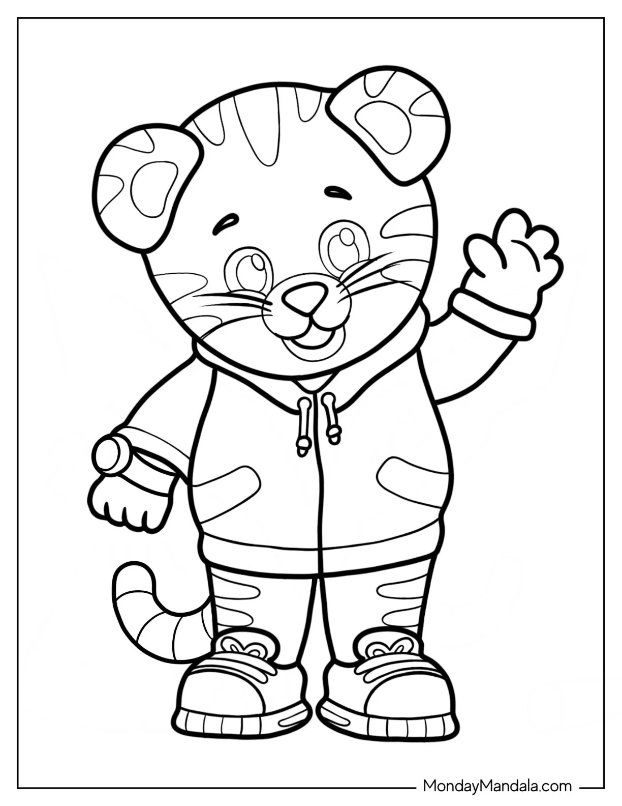 Daniel Tiger Coloring Page Waving Hand coloring page