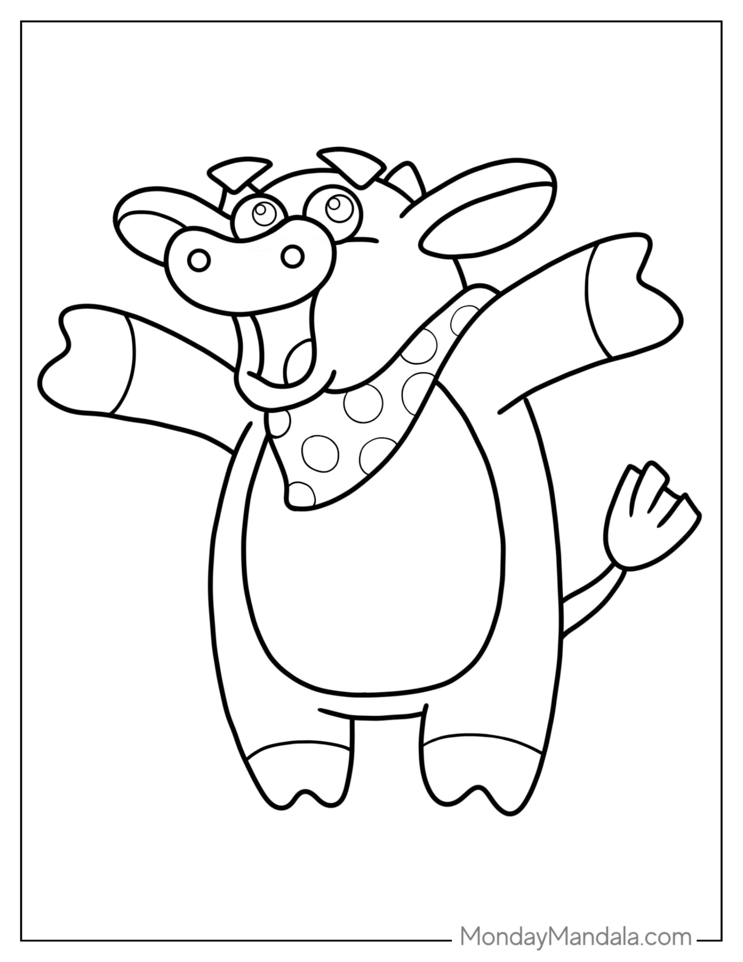 Benny The Cow From Dora The Explorer To Color coloring page