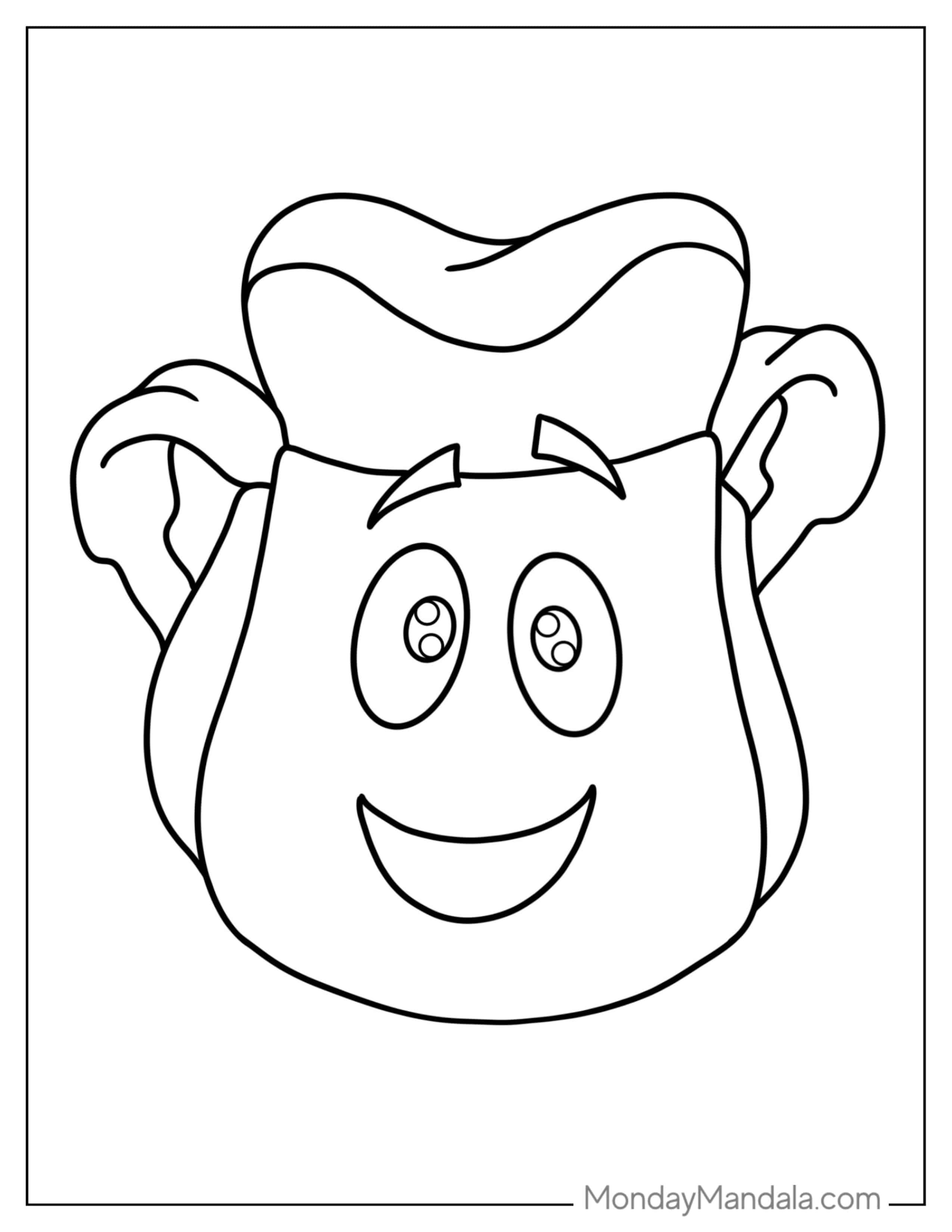 Coloring Page Of Doras Backpack coloring page
