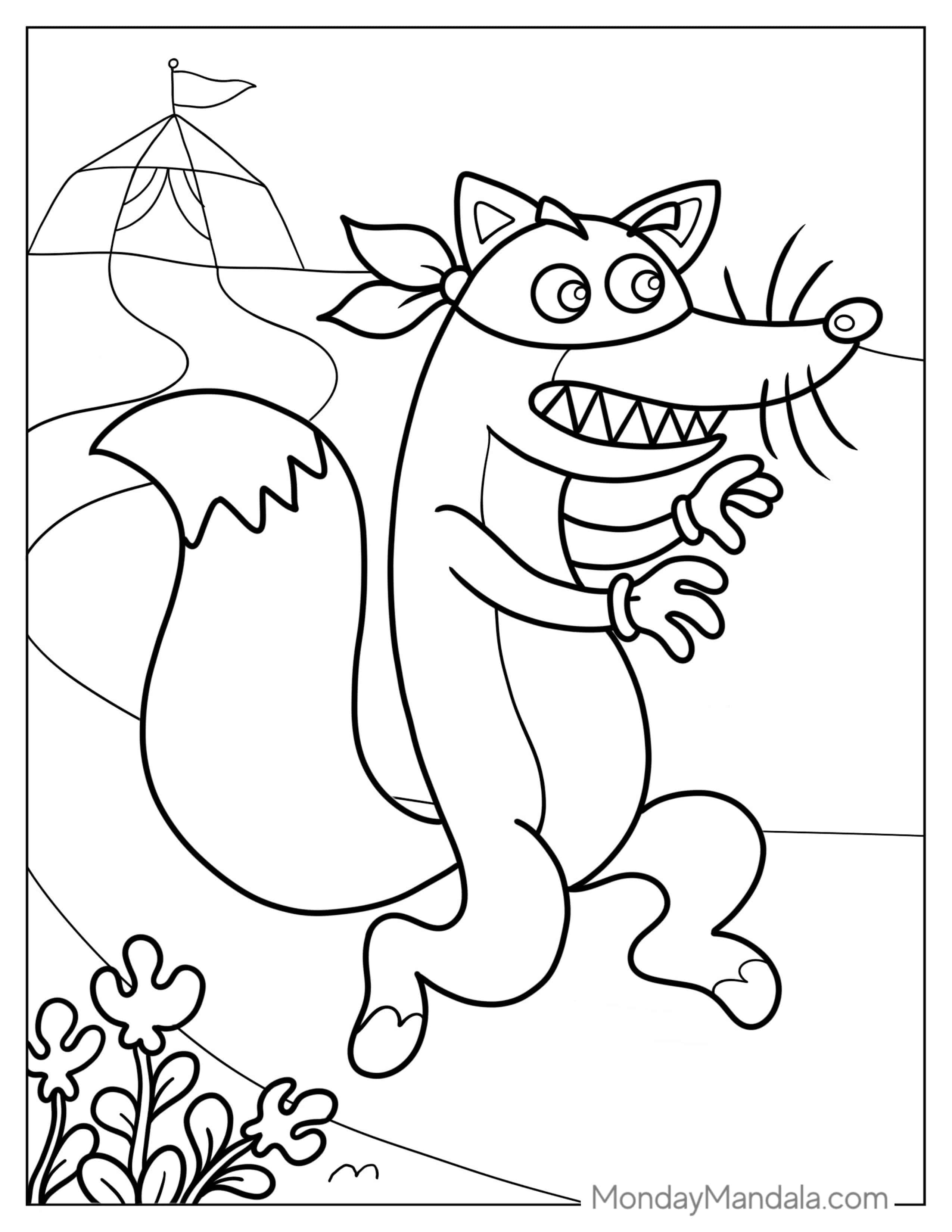 Coloring Page Of Swiper From Dora The Explorer coloring page