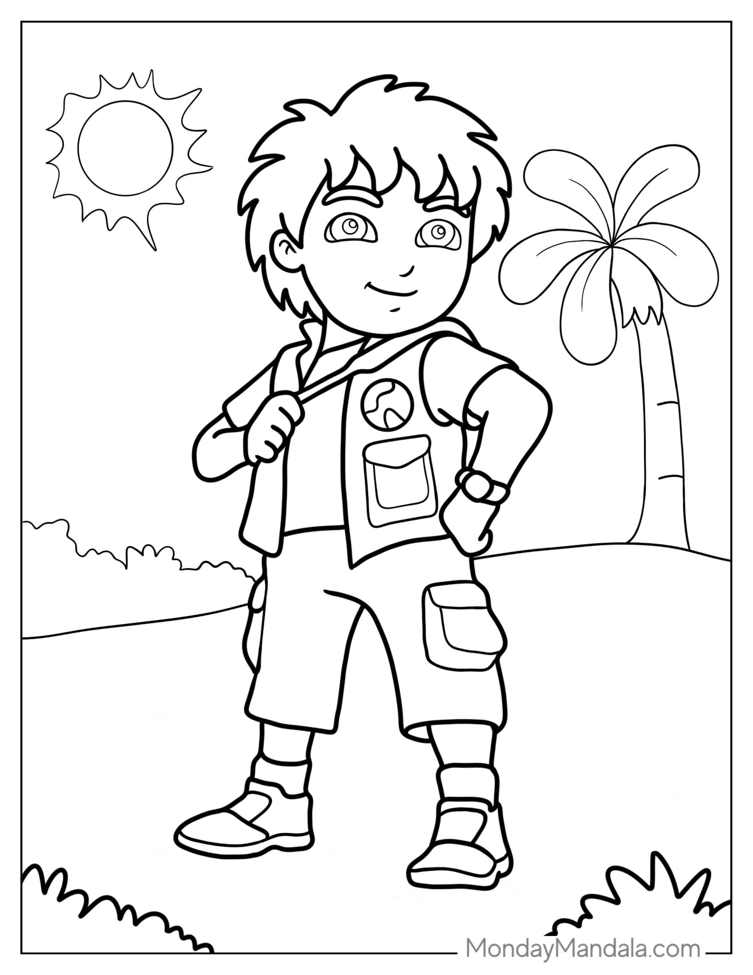 Simple Coloring Sheet Of Diego coloring page