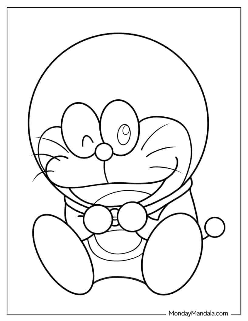Coloring Page Of Kawaii Doraemon coloring page