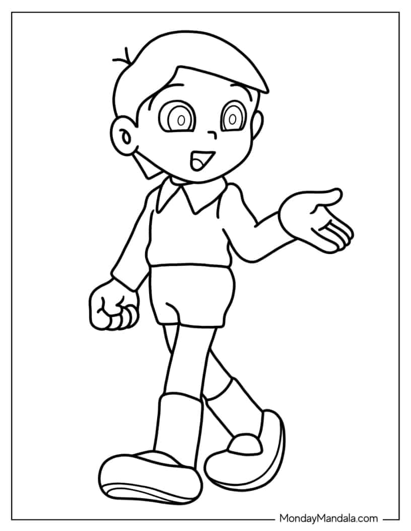 Easy Hidetoshi Dekisugi Coloring Page coloring page