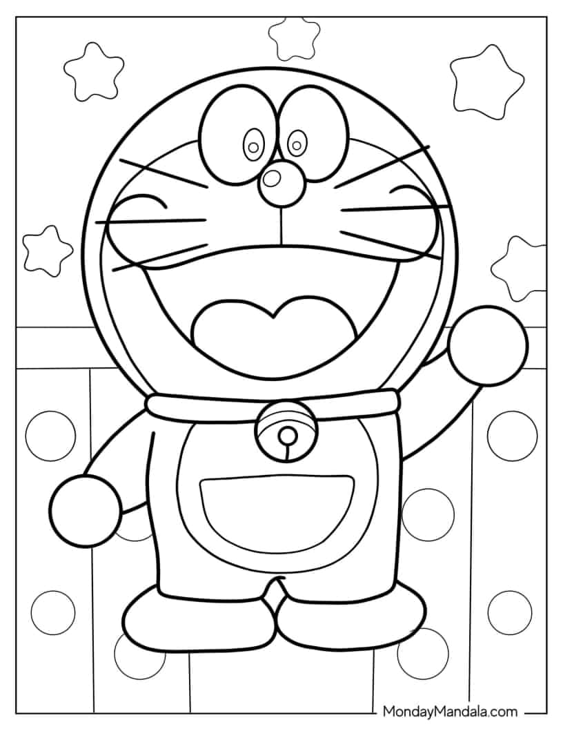 Kawaii Doraemon Coloring Page coloring page