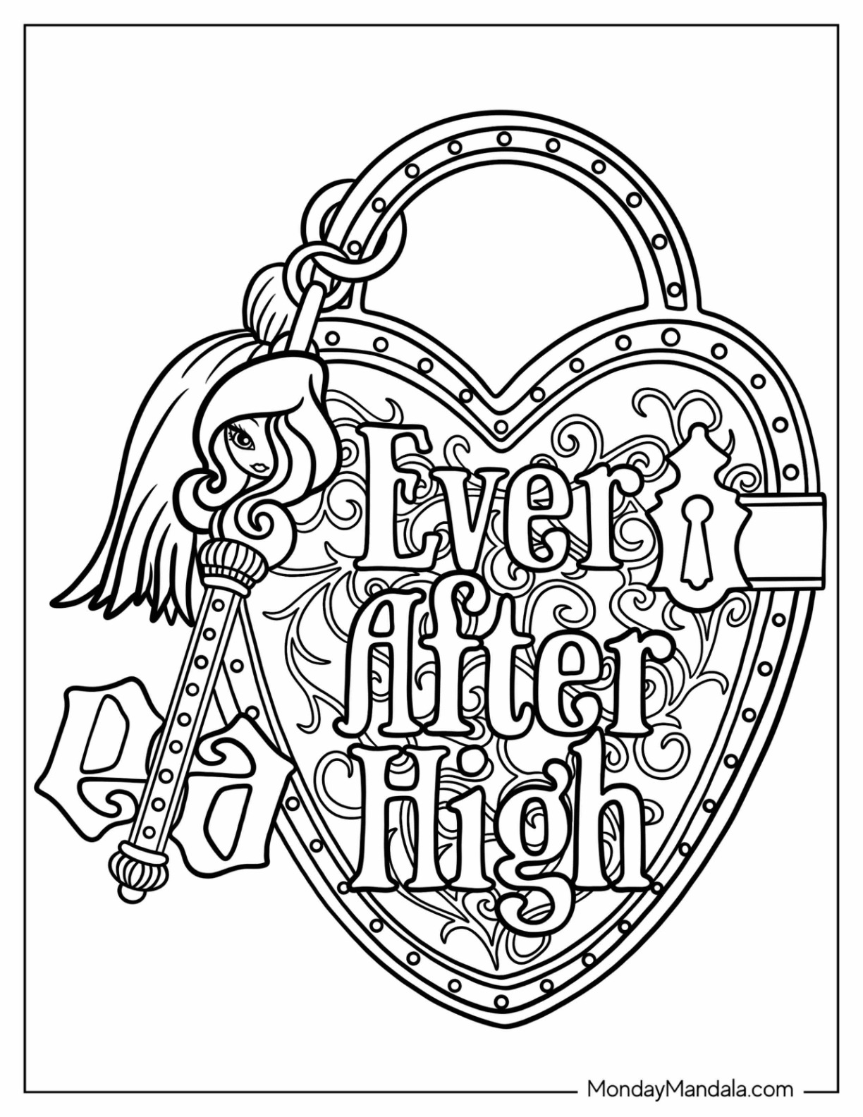 Ever After High Coloring Page Logo coloring page