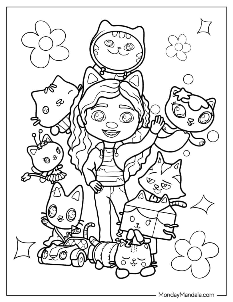 Coloring Page Of Gabby_s Dollhouse Poster coloring page