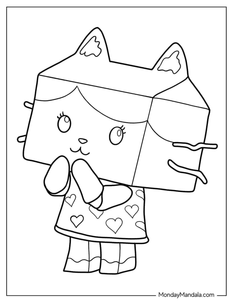 Cute Mama Box Coloring Page coloring page