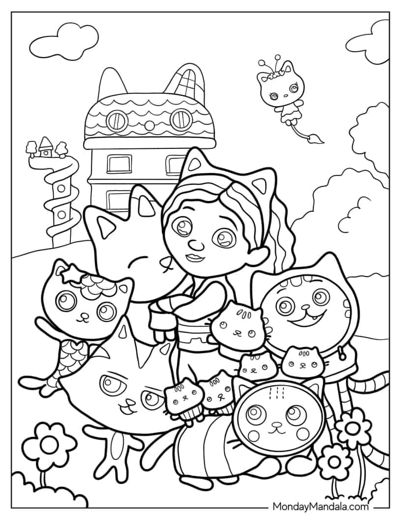 Gabby_s Dollhouse Poster Coloring Page coloring page