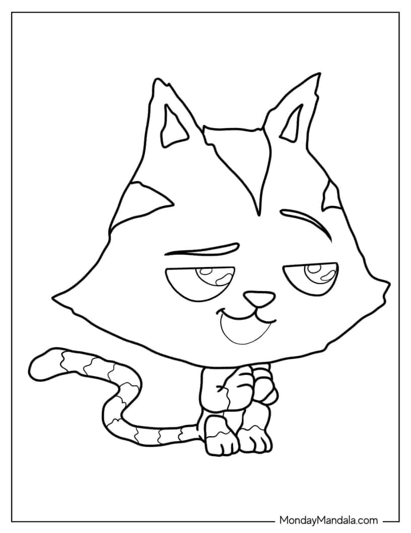 Kawaii CatRat To Color For Kids coloring page