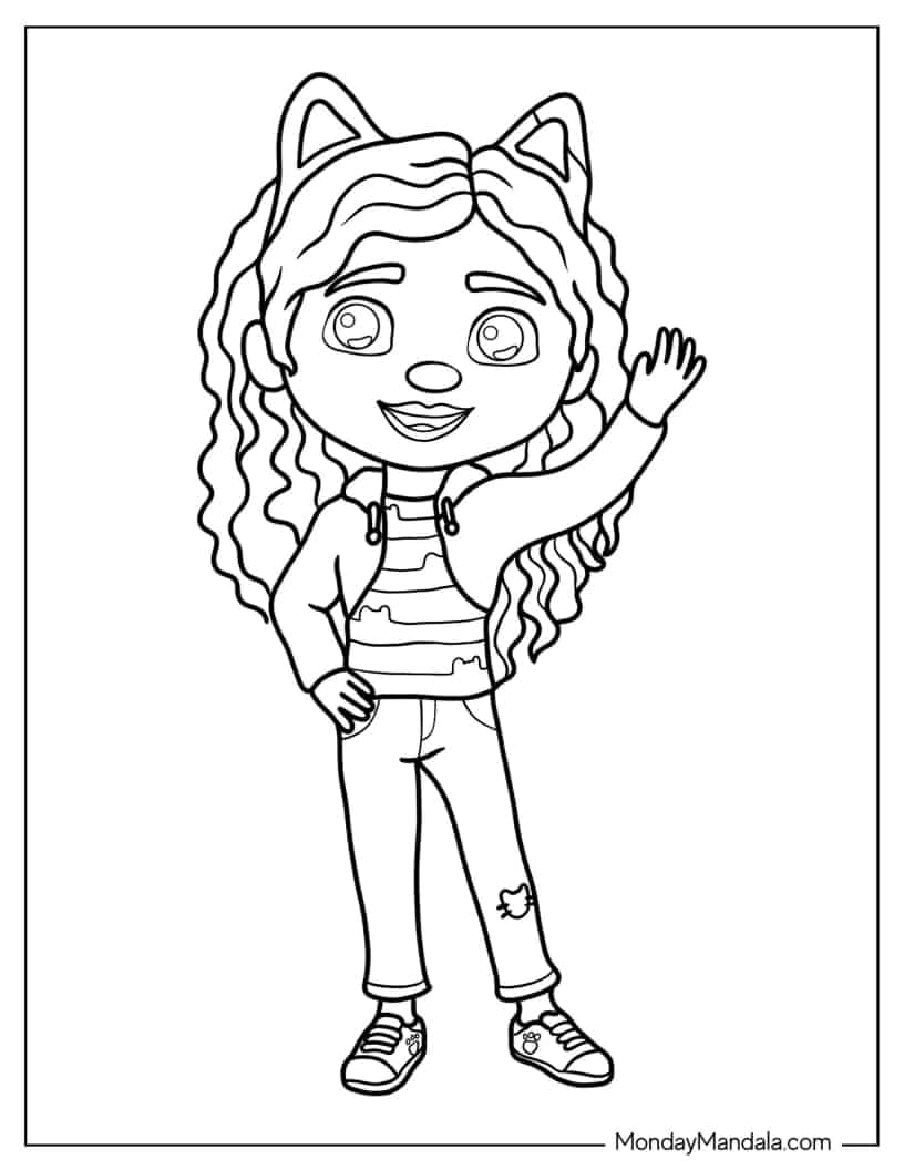 Outline Of Gabby To Color coloring page