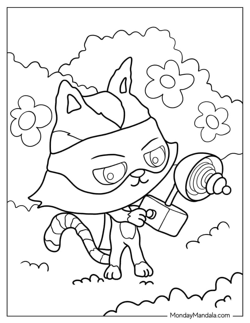 Super CatRat To Color coloring page
