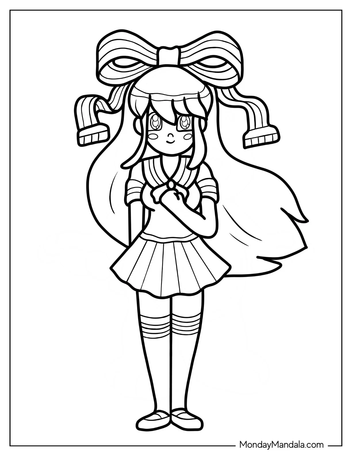 Cute GIFfany Outline Coloring Page coloring page