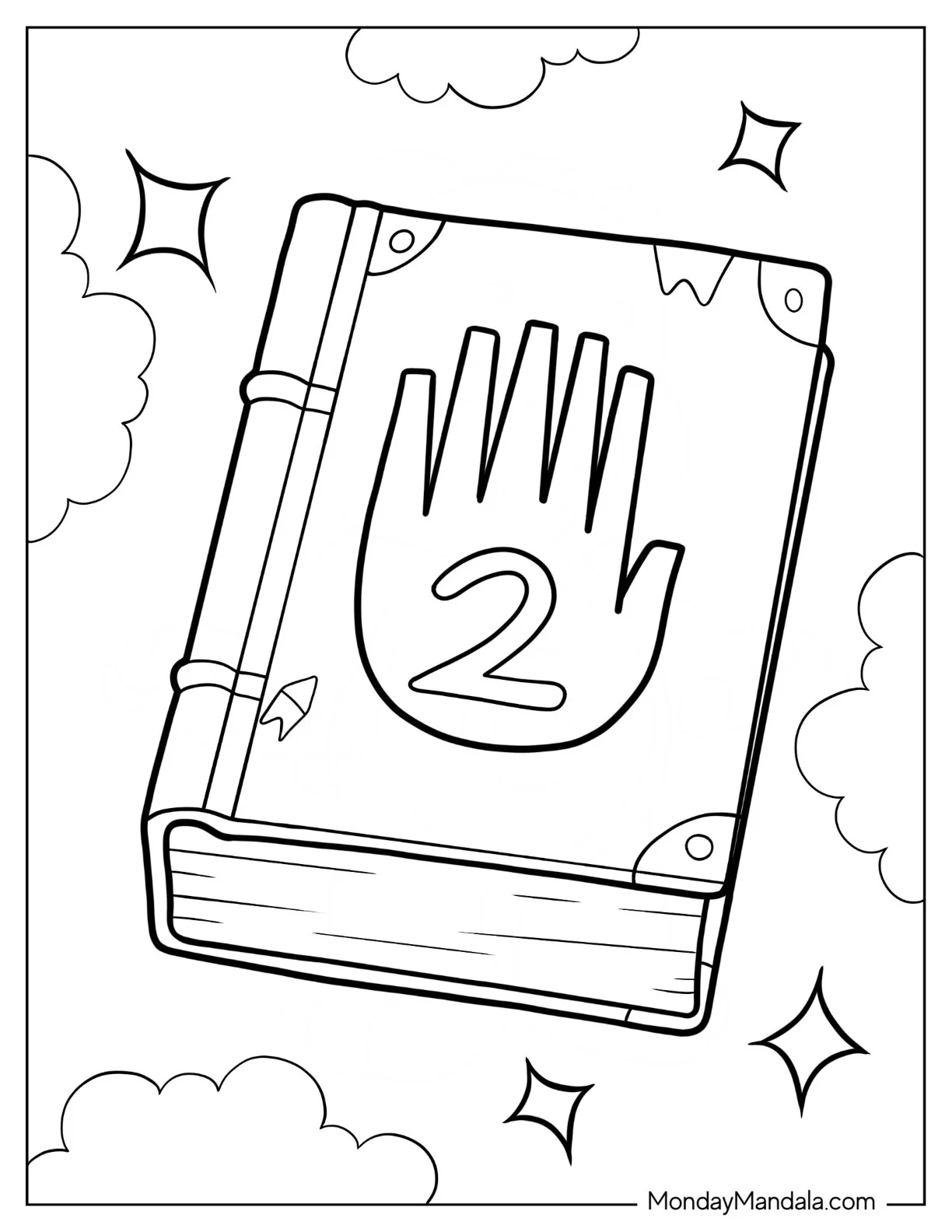 Gravity Falls Journal 2 Coloring Page coloring page