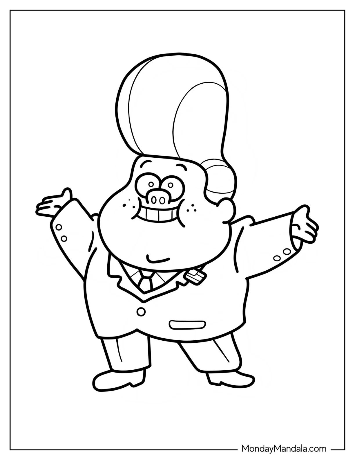 Li l Gideon In Suit Coloring Page coloring page