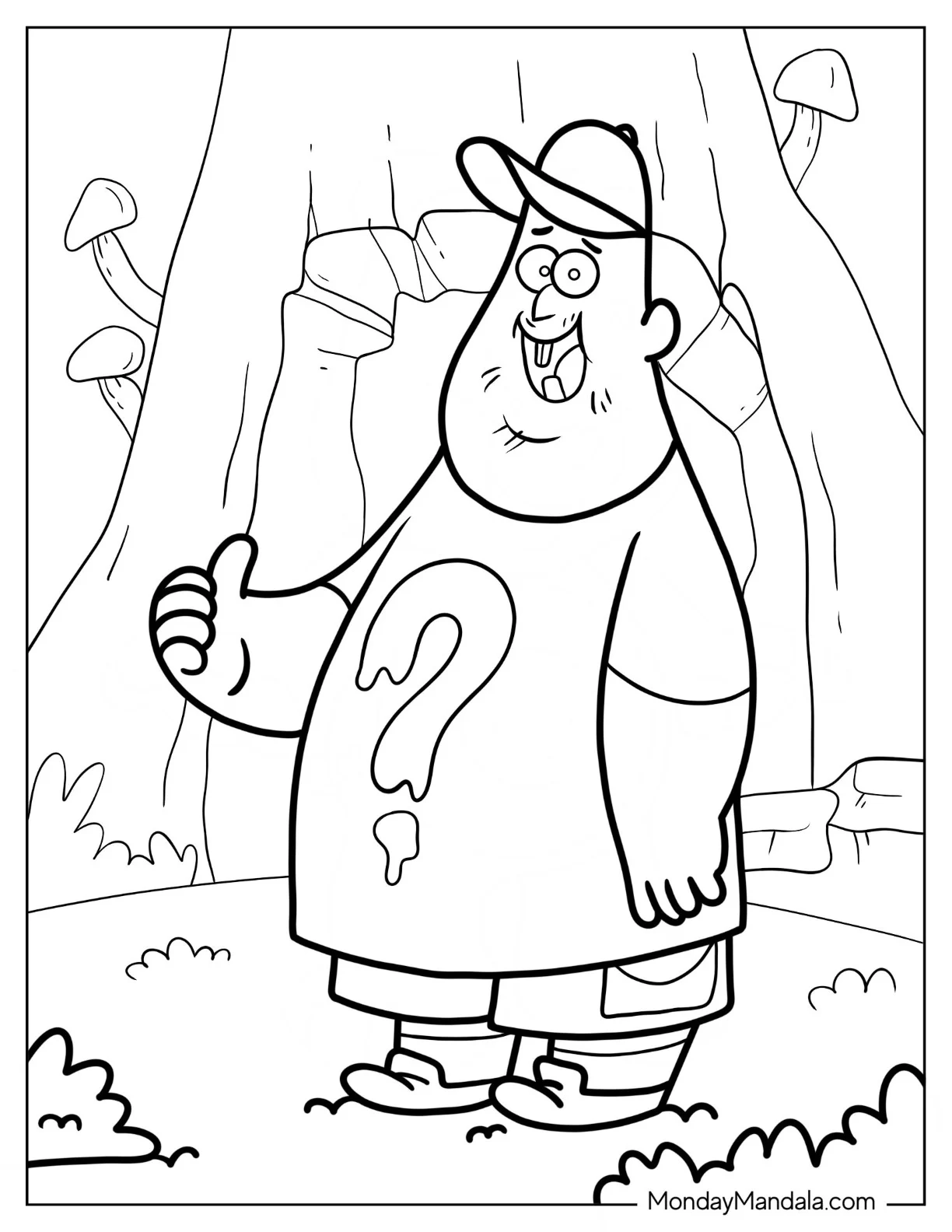 Soos Ramirez Giving Thumbs Up Coloring Page coloring page