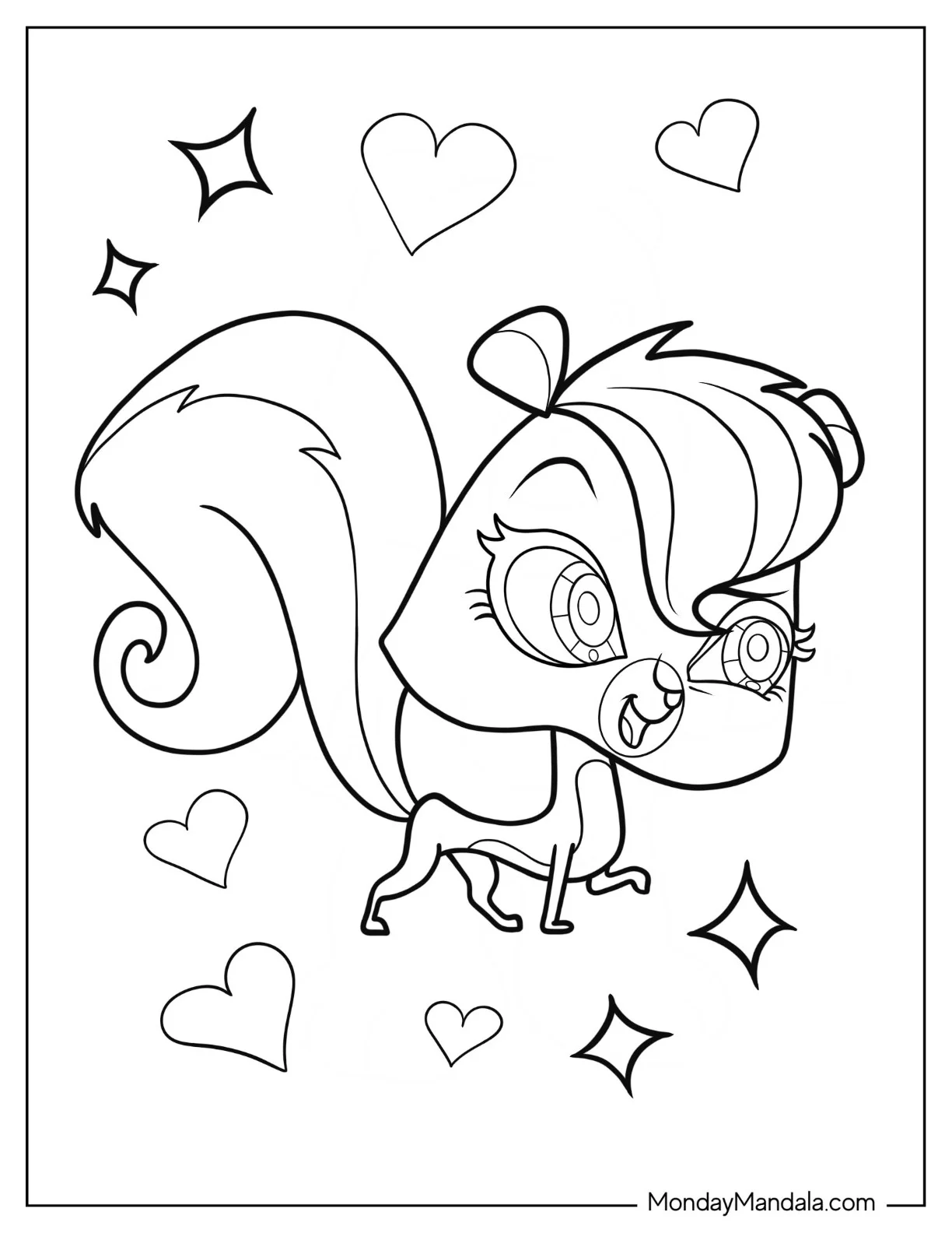 Cute Pepper Clark Littlest Pet Shop Coloring Page coloring page