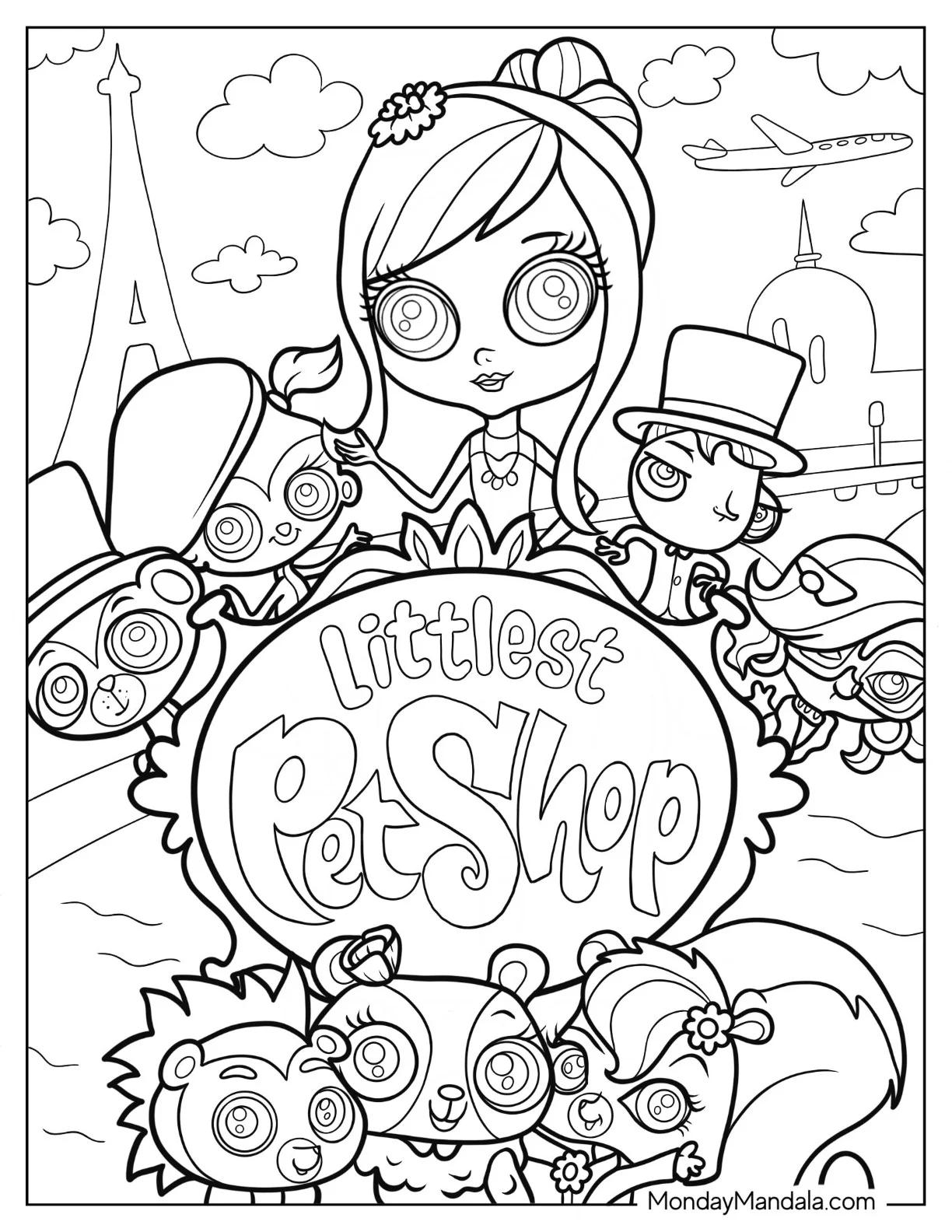 Littlest Pet Shop Coloring Page In Paris coloring page