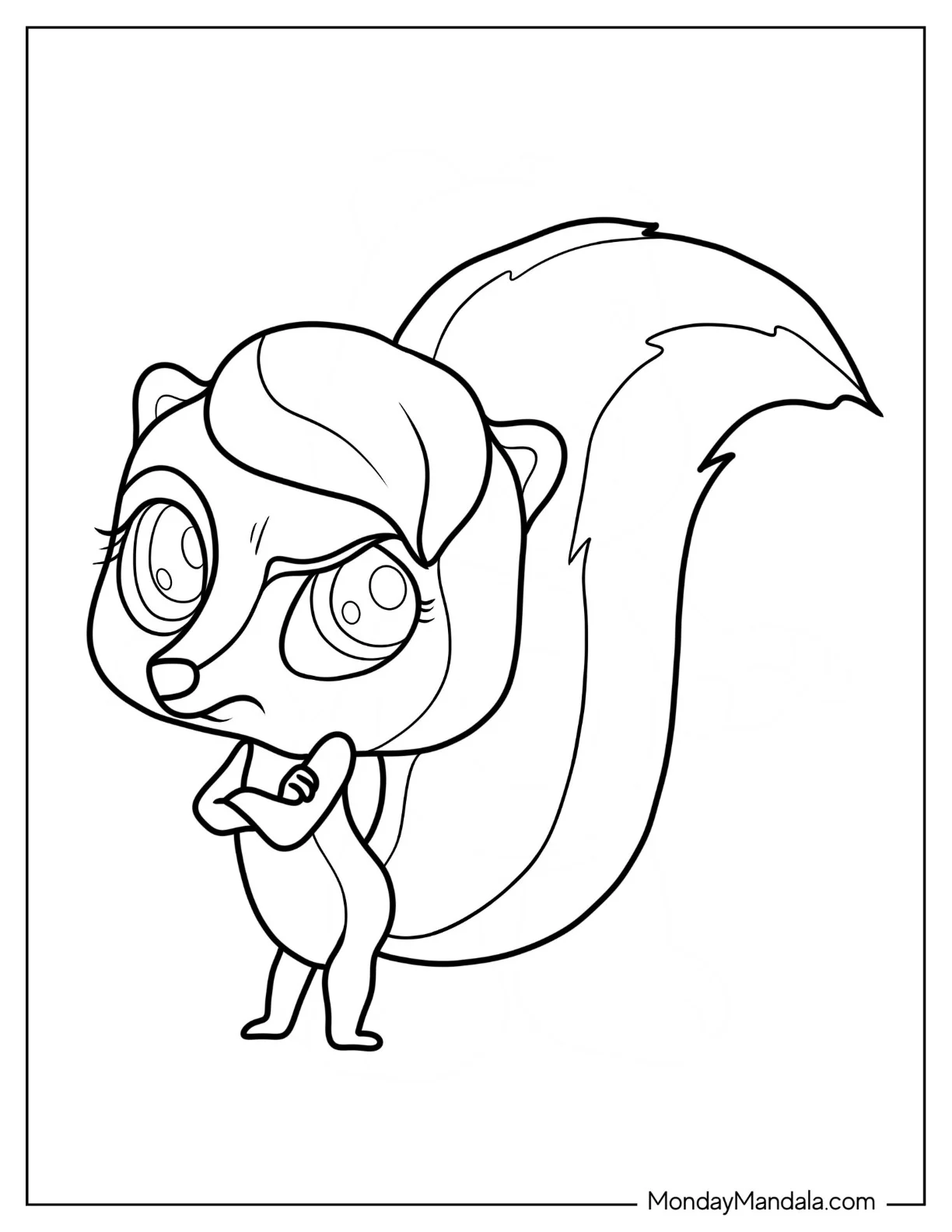 Littlest Pet Shop Coloring Page Of Pepper With Arms Crossed coloring page
