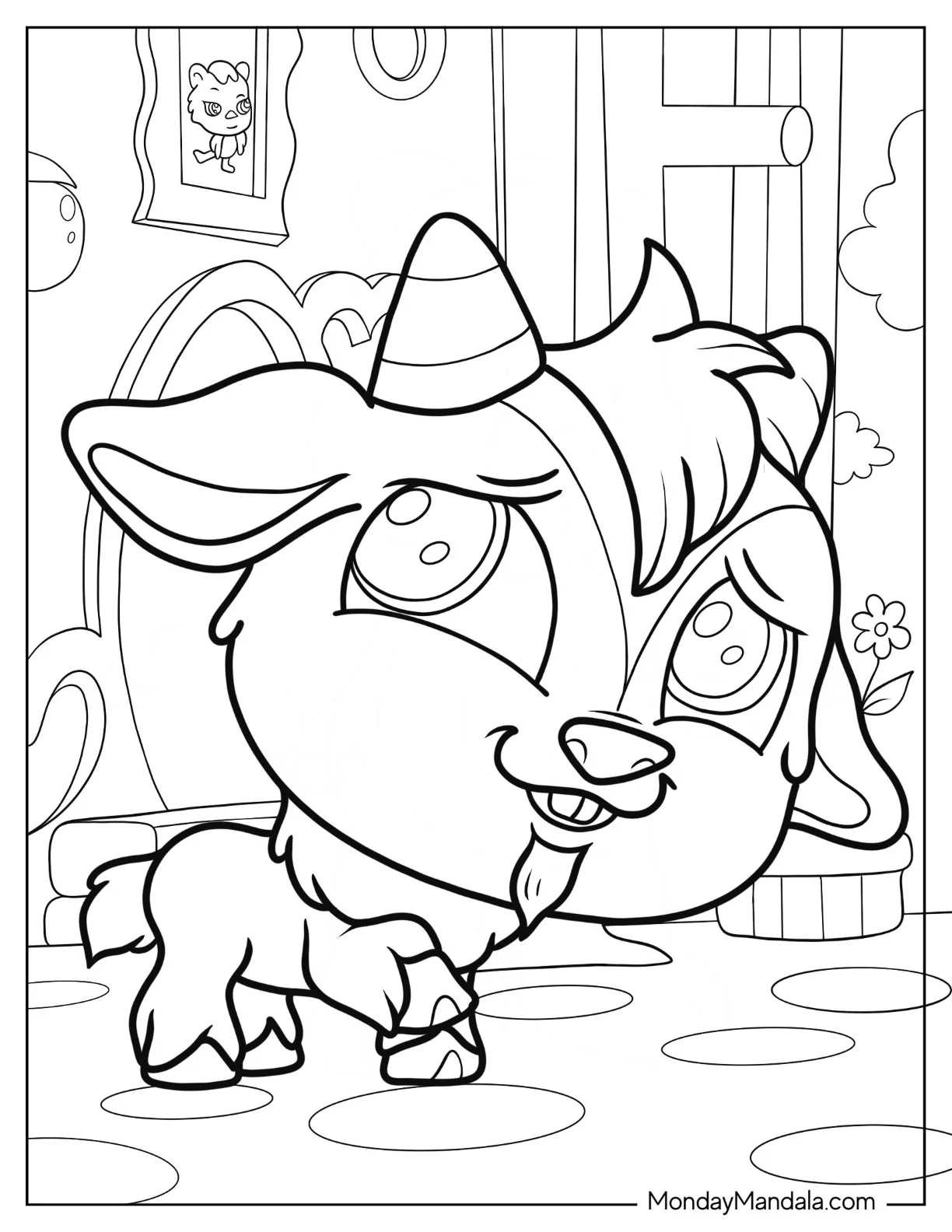 Littlest Pet Shop Coloring Page Of Quincy Goatee coloring page