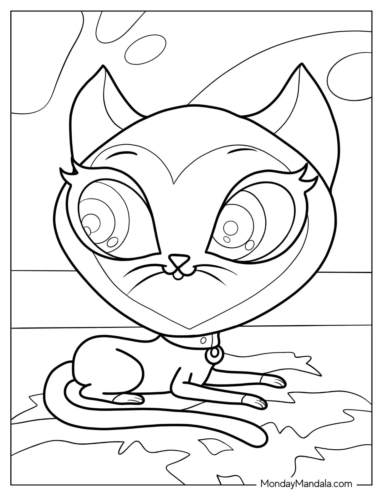 Littlest Pet Shop Coloring Page Of Scout Kerry Lying On The Floor coloring page