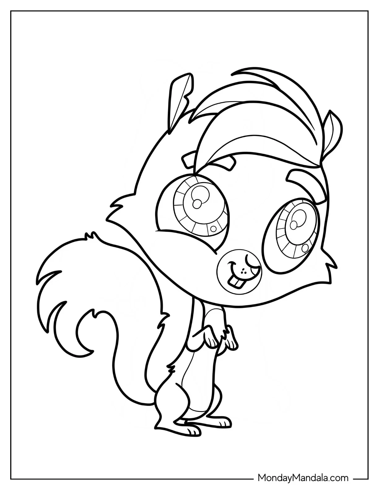 Littlest Pet Shop Coloring Page Of Shivers For Preschoolers coloring page