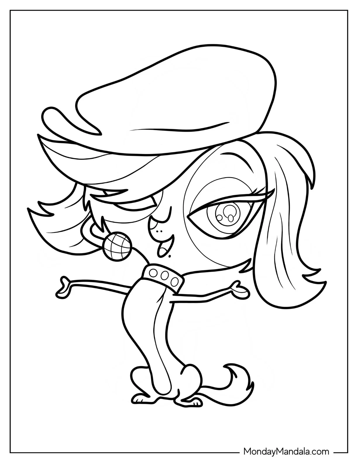 Littlest Pet Shop Coloring Page Of Zoe Trent For Kids coloring page