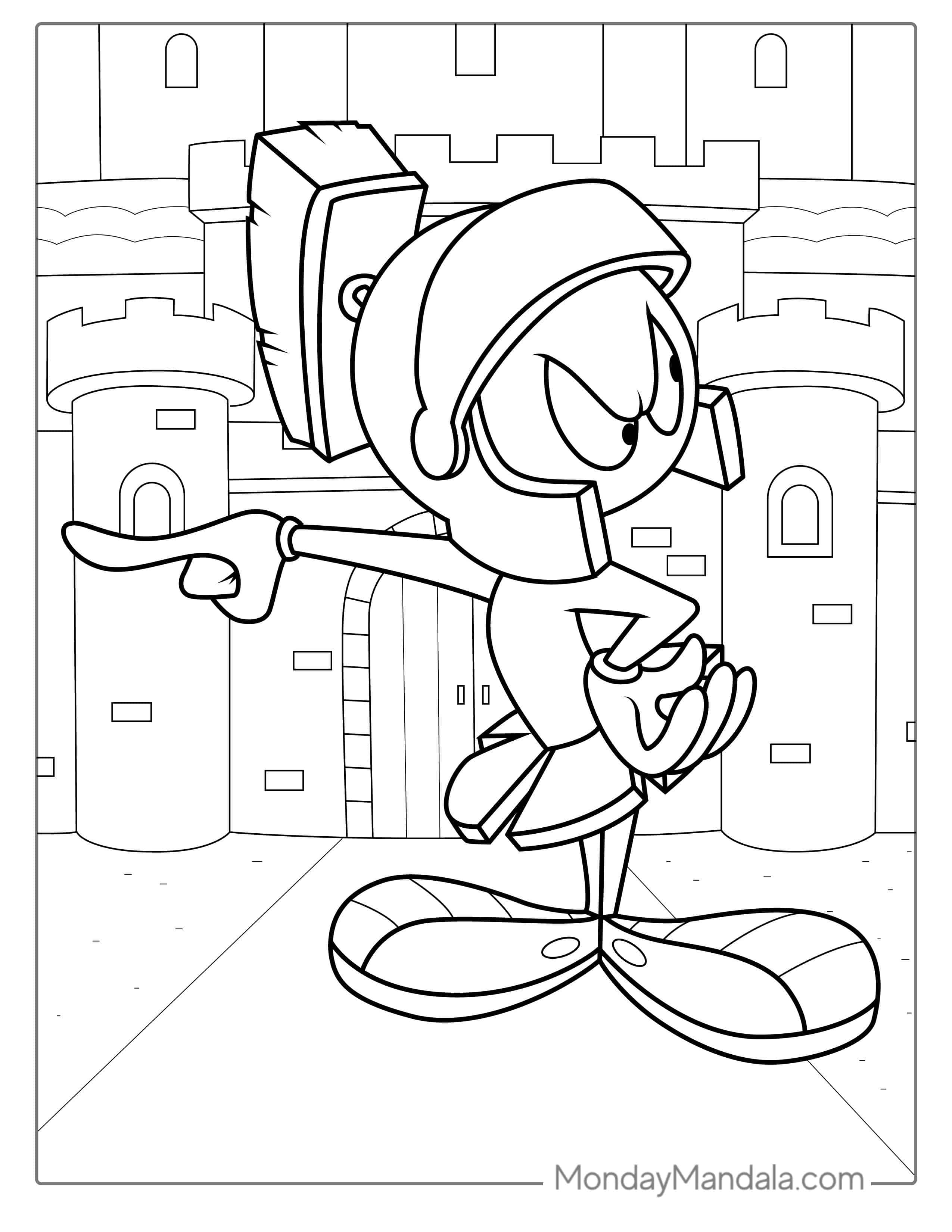 Coloring Page Of Marvin The Martian coloring page — printable line art