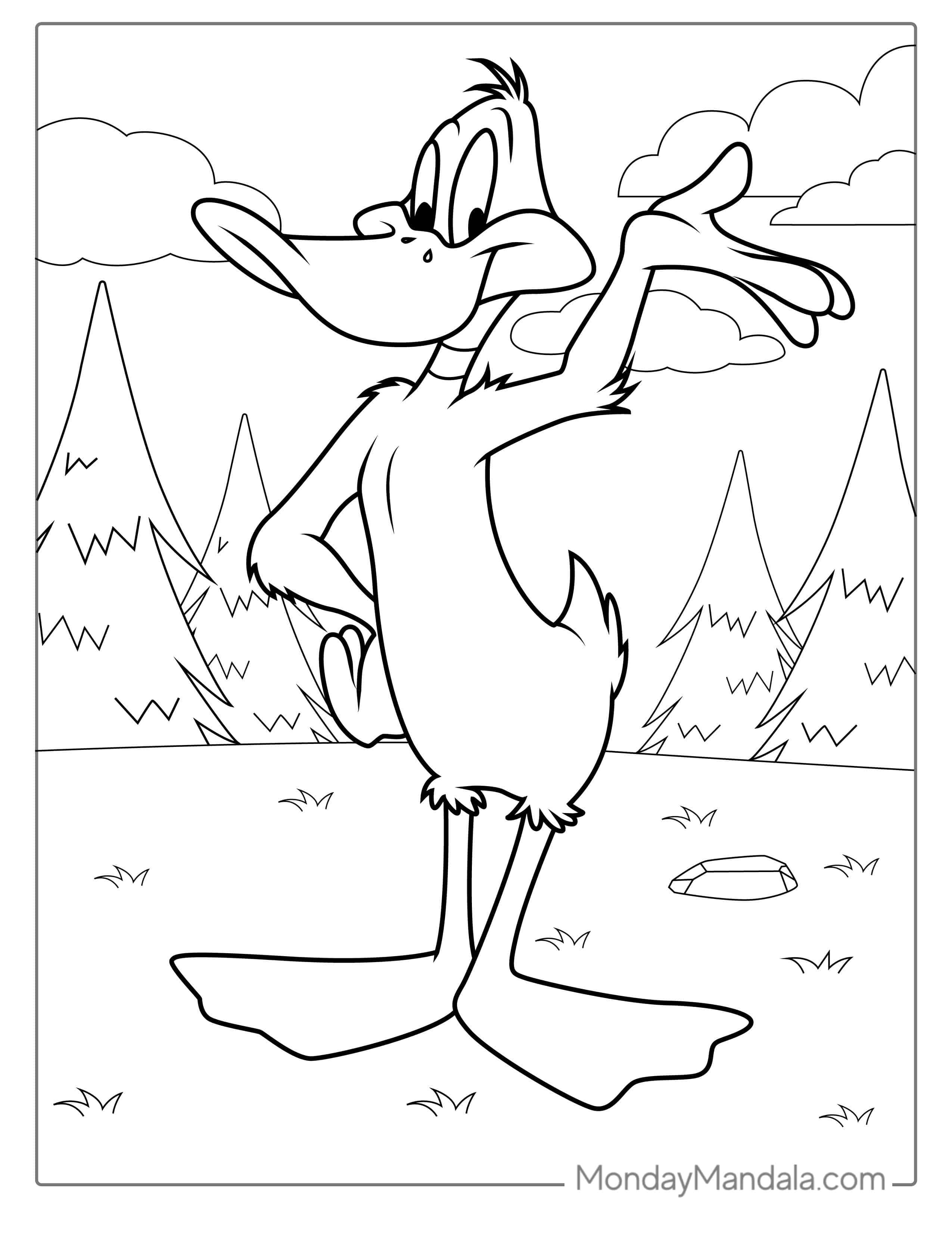 Daffy Duck Coloring Page For Kids coloring page