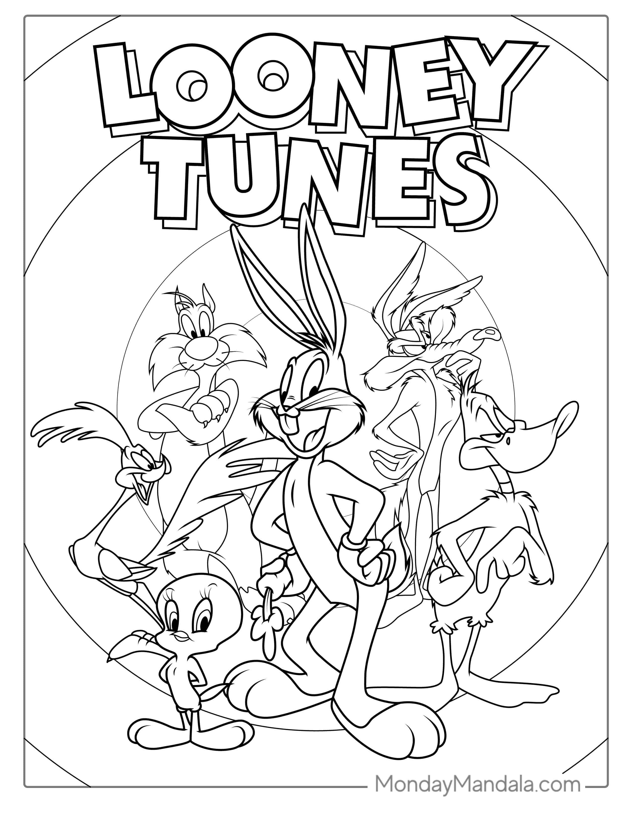 Looney Tunes Coloring Page For Kids coloring page
